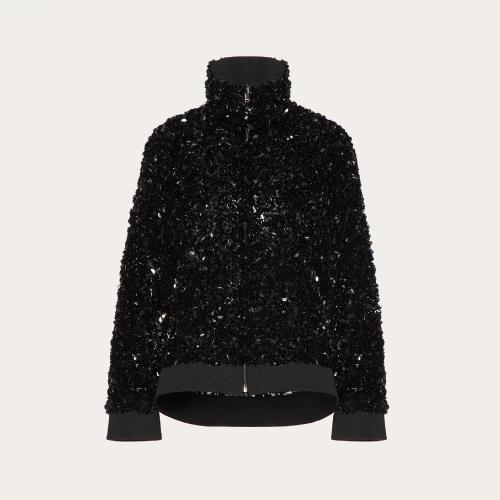  VALENTINO华伦天奴 22年秋冬 男士 夹克 VESTE EN ORGANZA a SEQUINS BRODéS FACON ALL-OVER
