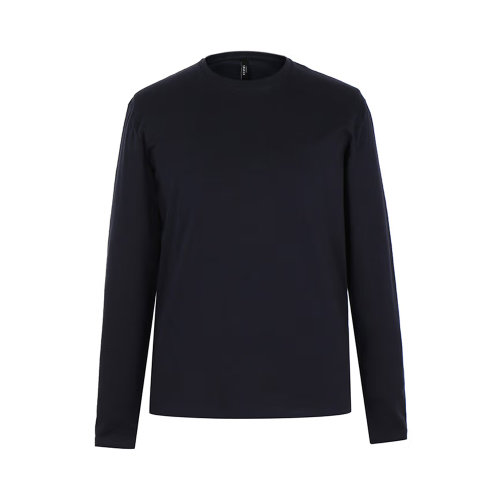 VERSACE/范思哲 男士深蓝色棉质狮头图案圆领长袖T恤 BU90263BJ101487382