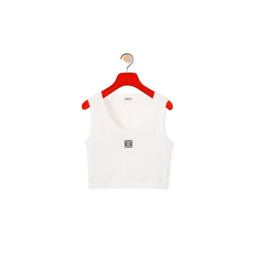  LOEWE罗意威 22年秋冬 女士 背心 Cropped Anagram tank top in cotton S540Y07XAG-2091