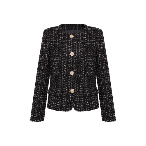 GeleiStory/GeleiStory秋冬新款小香风外套女粗花呢名媛百搭洋气短上衣女装＞女士西装＞女士西服