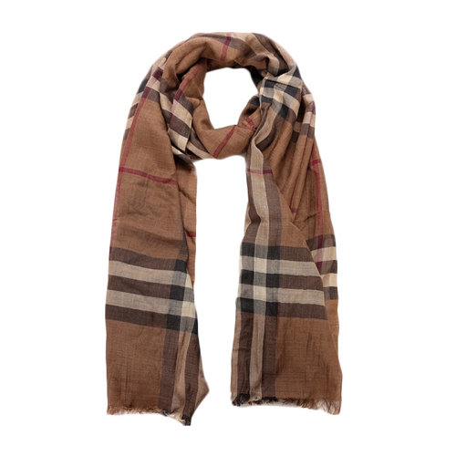 BURBERRY/博柏利男女通用中性时尚经典棕色格纹围巾围脖 3828305