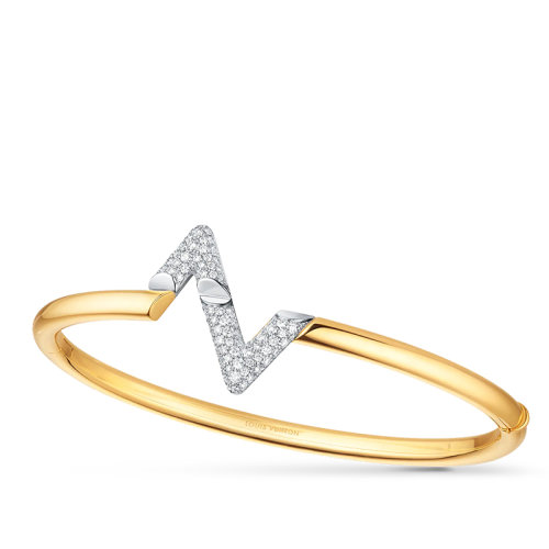 Louis Vuitton/路易威登 LV VOLT系列 经典款18k金黄金白金钻石手镯Q95980