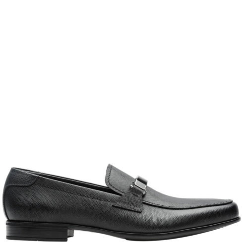 PRADA/普拉达  Saffiano系列 男士黑色皮革乐福鞋2DC215_053_F0002_F_G000