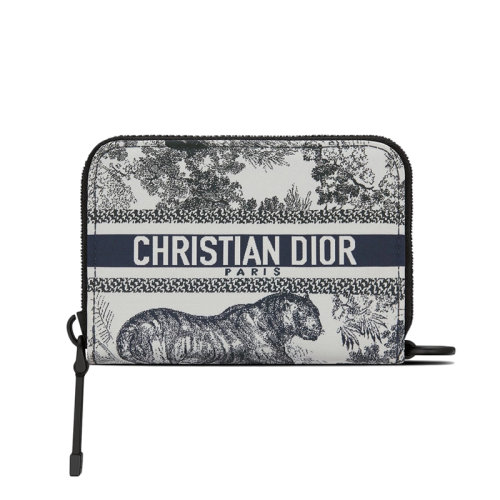 DIOR/迪奥 DIORTRAVEL系列 蓝色Toile de Jouy图案技术面料多功能拉链手拿包S5494SNTJ_M808