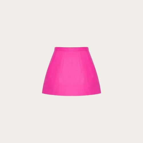  VALENTINO华伦天奴 22年秋冬 女士 半身裙 MINIJUPE EN CREPE COUTURE 1B0RA9401CFUWT