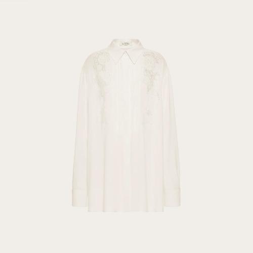  VALENTINO华伦天奴 22年春夏 女士 长袖衬衫 CHEMISIER EN GEORGETTE VB0AB2F21MHA03 预定商品1-3周发货