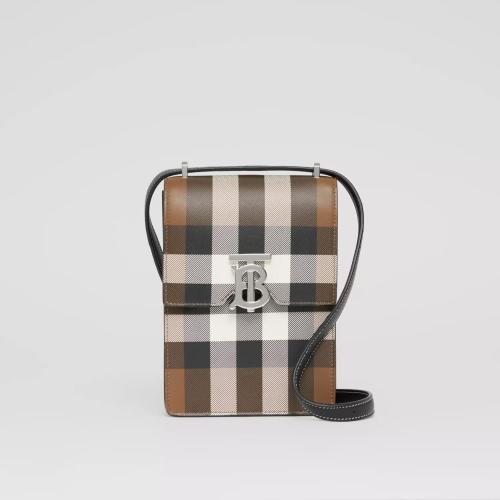 BURBERRY 22年秋冬 男士 Check Print Leather Robin Bag 80357791 预定商品1-3周发货