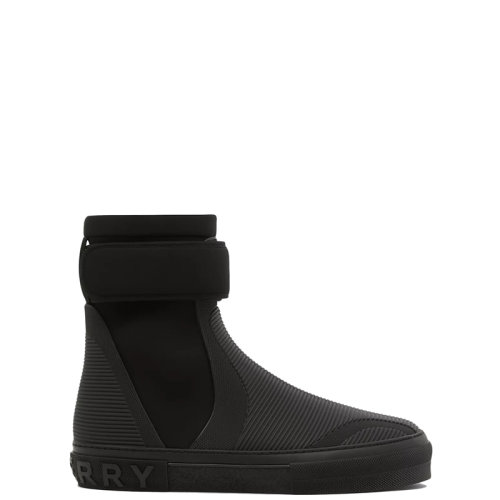 BURBERRY/博柏利 22年春夏新款 男士黑色技术弹性尼龙面料高帮运动鞋80523351