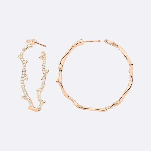  DIOR迪奥 22年秋冬 女士 耳环 Boucles d’oreilles Bois de Rose Grand Modele JBDR94020_000