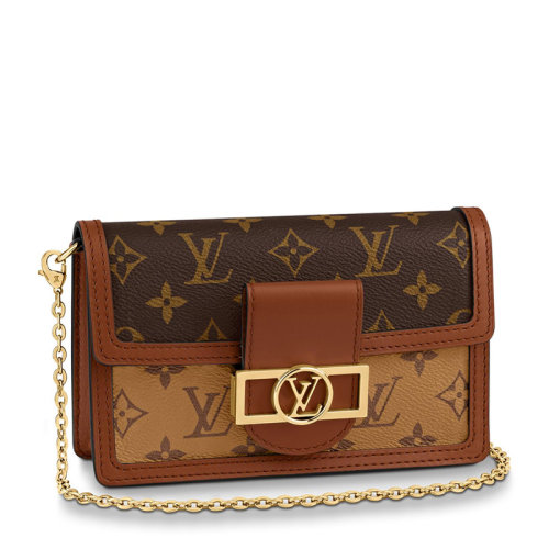 Louis Vuitton/路易威登DAUPHINE 女士 Monogram帆布小牛皮V 标识锁扣经典老花链条包单肩包女包 M68746【预售3-4周】
