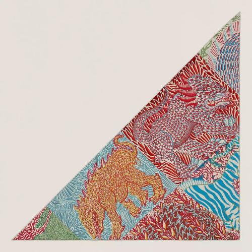  HERMES爱马仕 22年秋冬 女士 披肩 Triangle geant Sweet Dreams H363281S 11