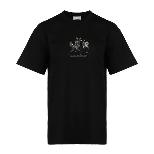 BURBERRY/博柏利21新品刺绣鹿图案棉质宽松女士短袖T恤8042882