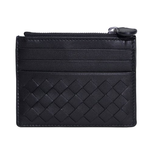  Bottega Veneta/葆蝶家 男女同款黑色羊皮革零钱包 367004 V001N 1000 PLSX