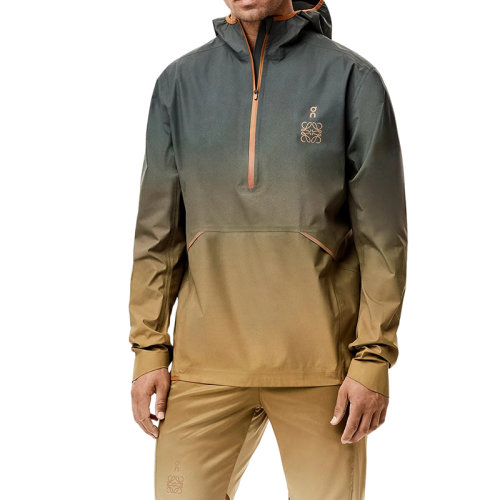 LOEWE/罗意威 22年春夏新款 Waterproof Anorak系列 男士渐变卡其色涤纶防水套头夹克H929Y02X02-6226