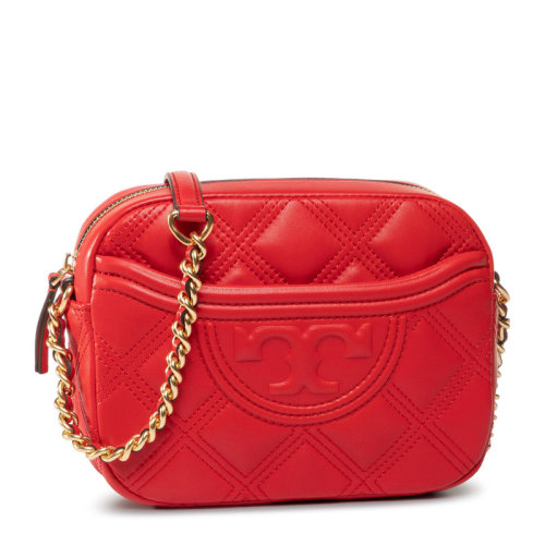 Tory Burch/汤丽柏琦 女士绿色小牛皮LOGO压花单肩包斜挎包链条包女包多色可选