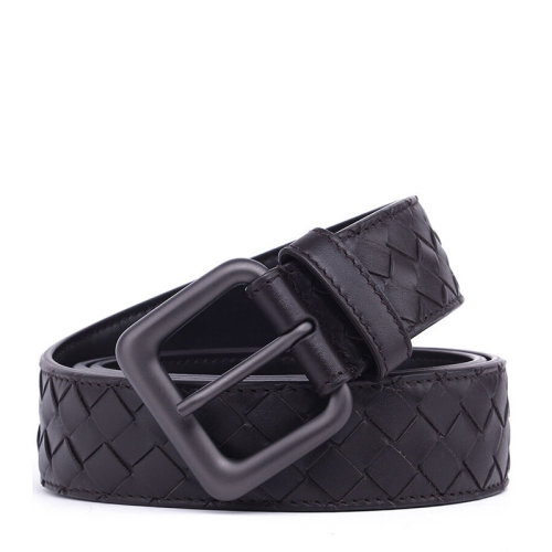 Bottega Veneta/葆蝶家 BV 男士牛皮咖啡色编织针扣皮带腰带 271932-V4650-2006