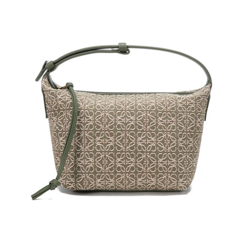 LOEWE/罗意威【22春夏新款】女士织物配皮Cubi手提单肩包腋下包 A906K75X06