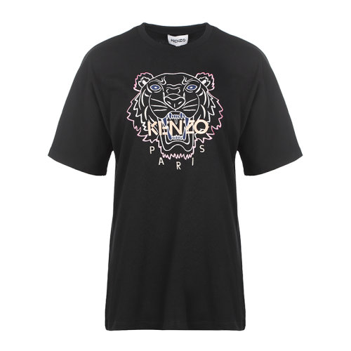 KENZO/高田贤三22春夏刺绣大虎头棉质宽松女士短袖T恤 FC52TS677