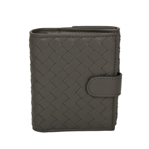 Bottega Veneta/葆蝶家  女士时尚纯色皮革编织短款钱包 382576001N8522