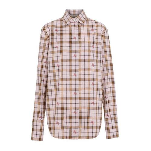 BURBERRY/博柏利 女士格纹棉质长袖衬衫 80076401