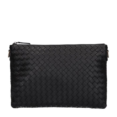 Bottega Veneta 宝缇嘉 女士黑色羊皮链条包单肩斜挎包