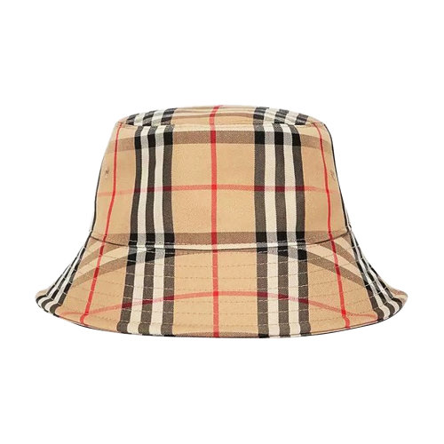 棉质卡其格纹女士渔夫帽 BURBERRY/博柏利 巴宝莉 burberry帽子 女帽A-8026927