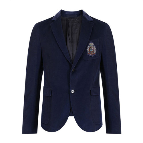 GUCCI/古驰 男士蓝色细灯芯绒外套西服 363844-Z0029-4240