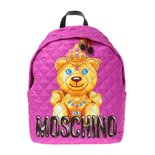 MOSCHINO/莫斯奇诺 女士粉色尼龙手提双肩包粉色 粉色