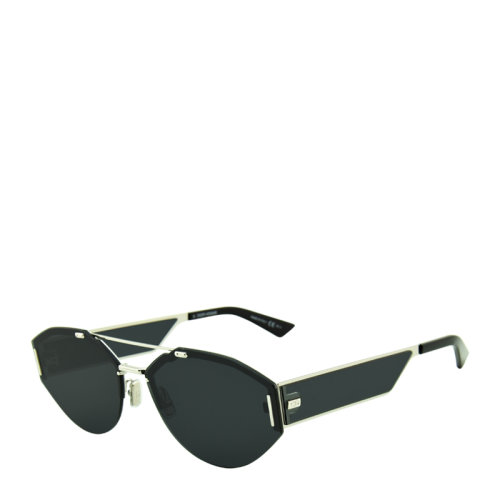 DIOR/迪奥 个性 复古 多边形 银色 合金 全框 男女款 太阳镜 黑灰色镜片 加宽镜腿 墨镜 眼镜 DIOR0233S 62mm DIOR 迪奥