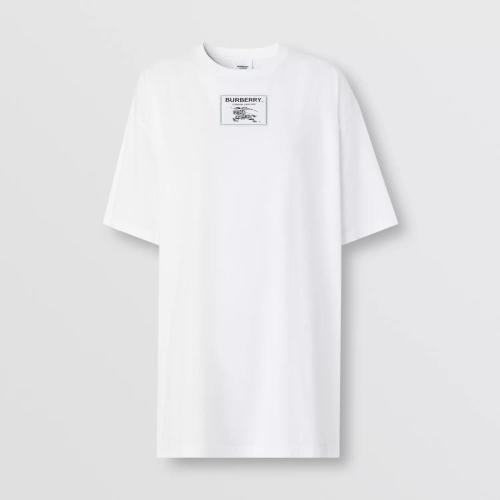  BURBERRY 22年秋冬 女士 Prorsum 标签棉质 T 恤衫 80634761
