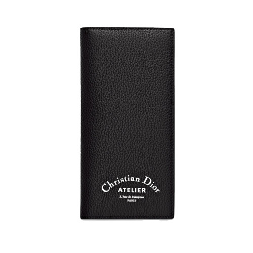 DIOR/迪奥  男包女包黑色皮革时尚百搭“Christian Dior Atelier”印花长款钱包  $2ATBC002XXXH03E