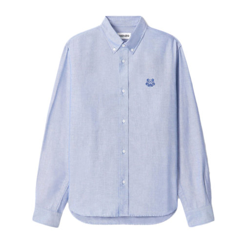 Kenzo/高田贤三  男装 服饰 棉质翻领虎头图案衬衣 男士长袖衬衫