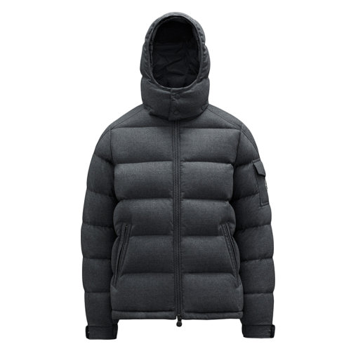 Moncler/蒙克莱  Montgenevre系列 男士中灰混色轻质法兰绒羽绒服H20911A5370054272940