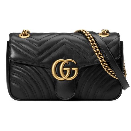  GUCCI古驰 22年秋冬 女士 GG Marmont系列小号绗缝肩背包 443497 DTDIT 1000 预定商品2-6周发货