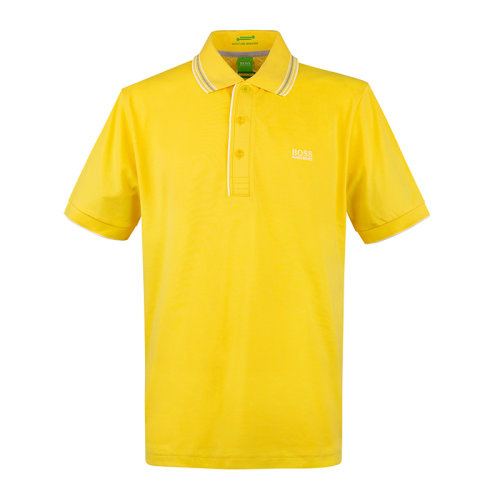 HUGO BOSS/雨果博斯 男装 服饰 黄色翻领短PoloT恤  男士短POLO