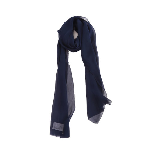 nisiss/怡夕墨蓝色薄纱丝巾W144WO28-1