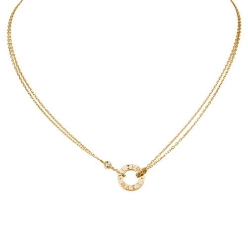CARTIER/卡地亚 经典LOVE 18K金黄金钻石项链 镶嵌2颗钻石 B7219500