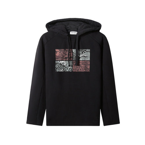 KENZO/高田贤三 男士棉质宽松版加绒款连帽长袖卫衣运动衫 5SW542 4MF