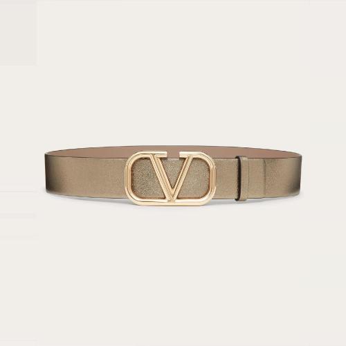  VALENTINO华伦天奴 22年秋冬 女士 腰带 CEINTURE VLOGO SIGNATURE EN NAPPA LAMé. HAUTEUR : 预定商品1-3周发货