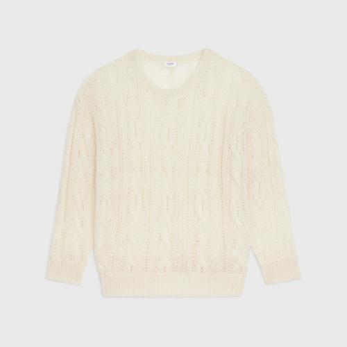  CELINE赛琳思琳 22年秋冬 男士 针织衫 ARAN马海毛套头衫 2A99Z586S.01OW