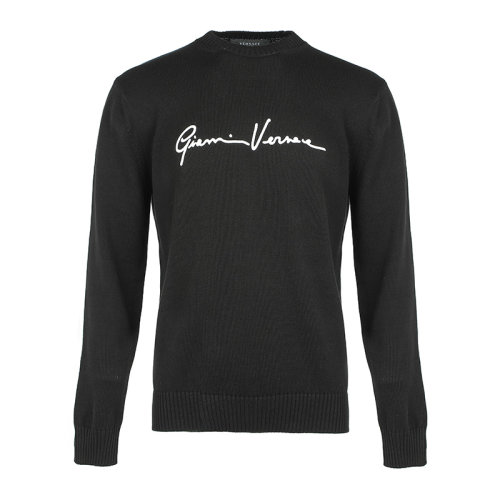 VERSACE/范思哲 刺绣logo棉质宽松套头男士针织衫/毛衣A85006A232493