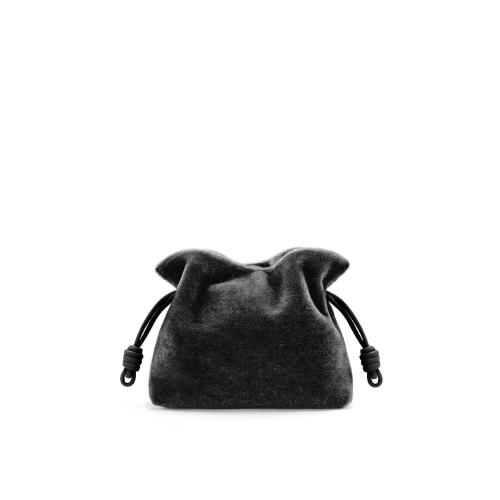  LOEWE罗意威 22年秋冬 女士 手拿包 Flamenco clutch in mohair and calfskin A643FC1X03-1100