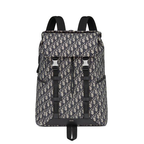 DIOR/迪奥  EXPLORER系列 男士老花帆布镀钌黄铜标志可调节绗缝网眼带探险家背包双肩背包1ESBA152YKY_H27E