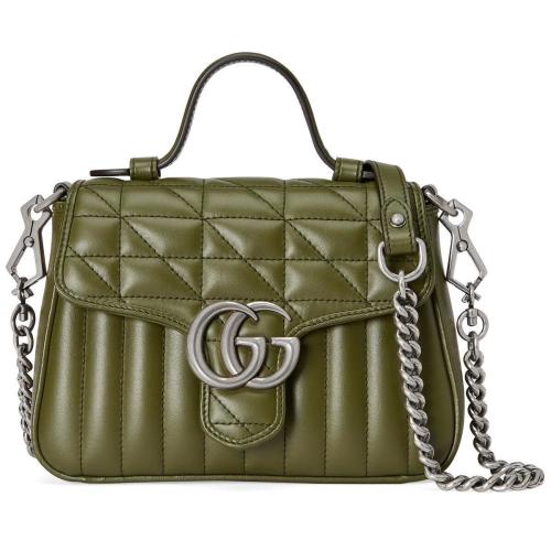  GUCCI古驰 22年秋冬 女士 GG Marmont系列迷你手提包 583571 UM8AF 3352