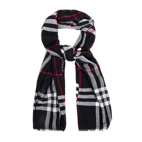 BURBERRY/博柏利 轻盈格纹丝毛混纺围巾8015406