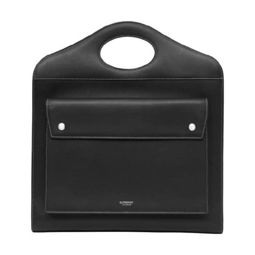  BURBERRY 22年秋冬 男士 中号缉明线皮革口袋包 80403071 预定商品1-3周发货