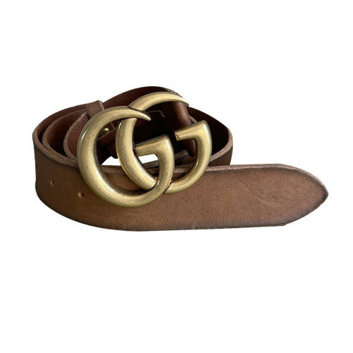 Gucci 古驰  中性款复古做旧皮带