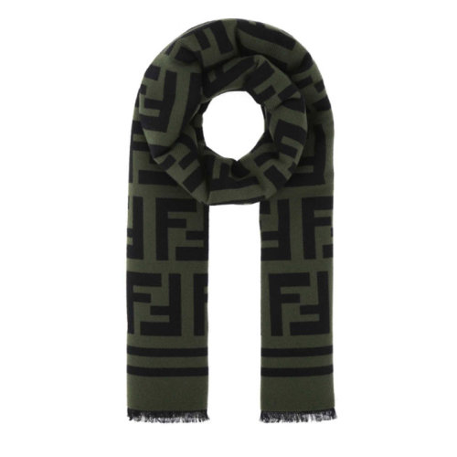 FENDI/芬迪 男士 绿色羊毛时尚围巾/披肩围巾 FXS424A3Q1F0ZPQ HJH0012BC