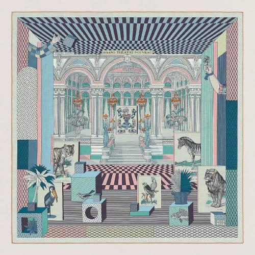  HERMES爱马仕 22年秋冬 女士 披肩 Chale 140 Grand Theatre Nouveau H243761S 05