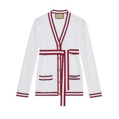  GUCCI古驰 22年秋冬 女士 弹力粘胶纤维开衫 691714 XKCA_V 9692